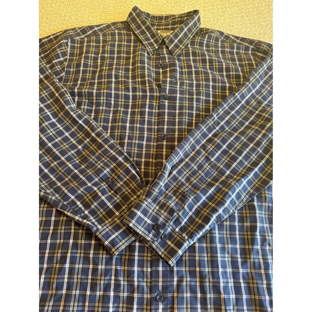 The North Face Mens Plaid Button Up Shirt‎ Navy XXL Long Sleeve Hiking Gorpcore